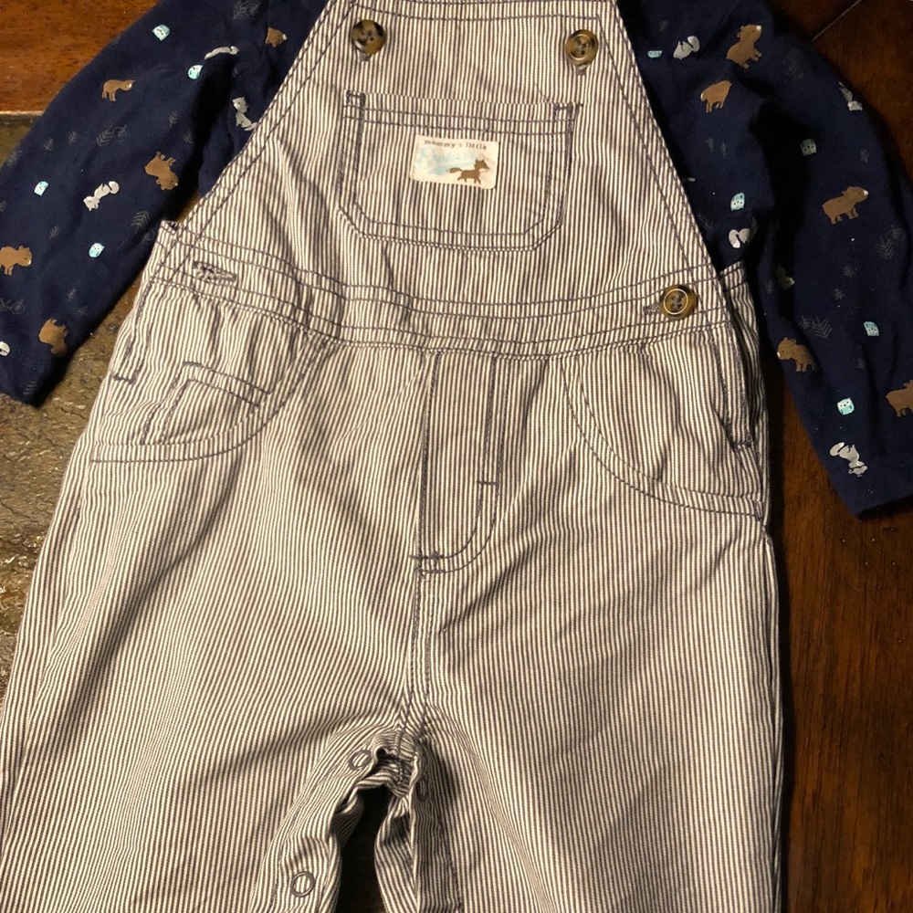 Carters Pant Overall Suit with Shirt